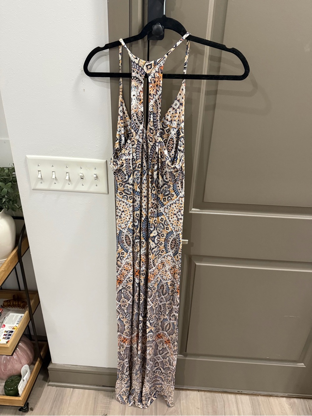 Cynthia Rowley Strappy Maxi Dress with Multicolor Print - Picture 2 of 3